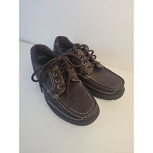 Thom McAn Koltrain Shoes Mens Size 9M Brown Faux Leather Moc Toe Mens Comfort